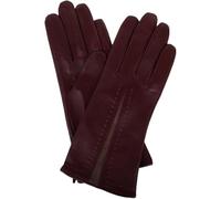 SNUGRUGS Womens Soft Leather Warm Gloves with Colour Panel Detailing - Ox Blood - Extra Large (8")