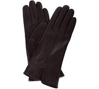 SNUGRUGS Womens Soft Leather Winter Glove with Single Point Stitch Detail - Brown - Small (6.5")