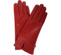 SNUGRUGS Womens Soft Leather Winter Glove with Single Point Stitch Detail - Red - Large (7.5")