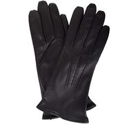 SNUGRUGS Womens Soft Leather Winter Glove with Three Point Stitch Detail - Black - Medium (7")