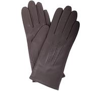 SNUGRUGS Womens Soft Leather Winter Glove with Three Point Stitch Detail - Grey - Large (7.5")