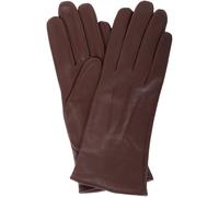 SNUGRUGS Women's Soft Leather Winter Glove with Three Point Stitch Detail in Brown | Size: Medium SNUGRUGS Brown M