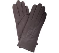 SNUGRUGS Women's Soft Leather Winter Glove with Three Point Stitch Detail in Grey | Size: Large SNUGRUGS Grey L