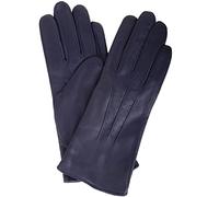 SNUGRUGS Womens Soft Leather Winter Glove with Three Point Stitch Detail - Navy - Medium (7")
