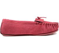 SNUGRUGS Women's Soft Suede Moccasin Slippers with Beautiful Cotton Lining in Crimson | Size: 9 SNUGRUGS Crimson 9