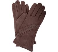 SNUGRUGS Womens Soft Suede Winter Glove with Square Detailing - Taupe - Extra Large (8")
