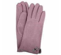 SNUGRUGS Womens Super Soft Micro Suede Cosy Cold Winter Glove/Gloves with Bow Design (Blush, One Size)