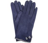 SNUGRUGS Womens Super Soft Micro Suede Cosy Cold Winter Glove/Gloves with Bow Design (Navy, One Size)