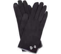 SNUGRUGS Women's Super Soft Micro Suede Cosy Cold Winter Gloves with Bow Design in Black SNUGRUGS Black One Size