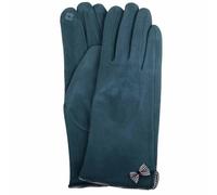 SNUGRUGS Womens Super Soft Micro Suede Winter Gloves with Bow Design, Teal, One Size