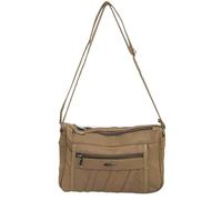 SNUGRUGS Womens Super Soft Nappa Leather Shoulder Bag/Handbag with Two Main Zipped Compartments -Fawn