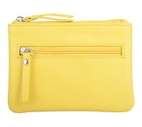 SNUGRUGS Womens Three Pockets Genuine Leather Coin Purse - Citrus