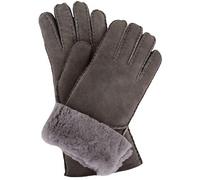 SNUGRUGS Women's Vicky, Sheepskin Glove With Fold Back Cuff Scarf, Grey (Grey Grey), Medium 7 UK