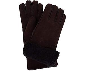 SNUGRUGS Women's Vicky, Sheepskin With Fold Back Cuff Gloves, Brown (Brown Brown), Large 7.5 UK