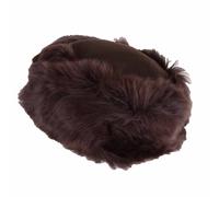 SNUGRUGS Women's Womens Genuine Sheepskin Cossack Style Hat with Double Face Crown in Brown | Size: Large SNUGRUGS Brown L