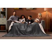 Snugsie Supersize Sherpa Blanket: Charcoal