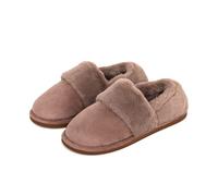 SnugToes Heated Slippers for Women - Indoor Plush Slippers with 2 Removable Microwavable Heatpads, Heatable House Slippers Women, Warming Slippers for Women, Machine Washable - Sandy Brown Size 3 UK