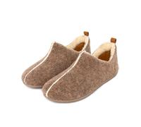 SnugToes Recycled Polyester Felt Slippers for Women, Womens Slip On Slippers, Cozy Winter Felt Slippers Women, Warm Slippers Women, Comfortable Adult and Womens Slippers UK Size - Beige Size 7 UK