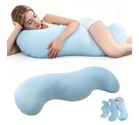 Snugz Body Align Pillow, Pea Pod Body Pillow for Side Sleeper (blue,120cm) | Premium Quality, Durability, Ergonomic, User-Friendly Design, Versatile Application for Daily Use, Eco-Friendly