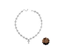 Snuhlzvm Layered 14K Gold-Plated Cross Necklace Set, Avant-Garde And Modern, Fashionable And Trendy. Hip-Hop Style, a Must-Have Item For Trendsetters., Universal Size, Zinc, No Gemstone