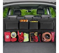 Snuopfy Car Boot Organiser, Waterproof Durable 8 Bags Car Seat Organiser, with 3 Adjustable Straps for Easy Hanging Boot Bag, Universal Fit for All Cars, SUVs, and Trucks