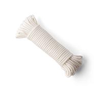 SNURO Nylon Rope (6 mm, 20 m, White) - Paracord Cord with Strong Nylon Material - Tear-Resistant Paracord Cord - Tear-Resistant & Lightweight - Breaking Force 622 kg