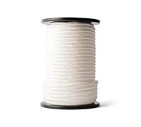SNURO Nylon Rope (8 mm, 50 m, White) - Paracord Cord with Strong Nylon Material - Tear-Resistant Paracord Cord - Tear-Resistant and Lightweight