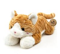 SNUTTIG 3.3 lbs Orange Cat Plush Pillow, 20.5" Weighted Stuffed Animal | Heating Pad for Period Cramps with Removable Pad, Cute Weighted Plush Cat for Adult & Kid Gifts