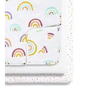 Snuz 3-Piece Jersey Cotton Crib Bedding Set - Multicoloured Rainbow