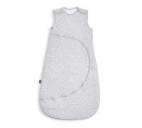 Snuz Baby Sleeping Bag with Nappy Zip - For Easy Nappy Changes, Super Soft Cotton Sleeping Bags Poppers, Meets British Safety Standard, White Spot, 1 Tog 6-18M