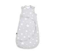 Snuz Baby Sleeping Bag with Nappy Zip - For Easy Nappy Changes, Super Soft Cotton Sleeping Bags with Perfect Fit Poppers, Meets British Safety Standard, White Star, 2.5 Tog 0-6M