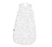 Snuz Baby Sleeping Bag with Nappy Zip - For Easy Nappy Changes, Super Soft Cotton Sleeping Bags Poppers, Meets British Safety Standard, Mono Spot, 2.5 Tog 0-6M