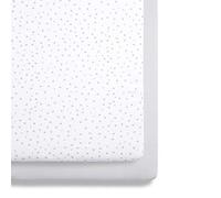 Snuz Crib 2 Pack Fitted Sheets - Grey Spots