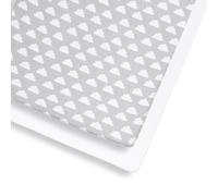 Snuz Twin Pack Fitted Cot Bed Sheets - Cloud