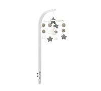 Snuz Mobile - Soft Baby Cot Mobile for SnuzPod and SnuzKot with Stars, Moon and Clouds Design - White