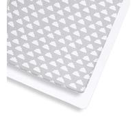 Snuz Twin Pack Fitted Cot Bed Sheets - Cloud