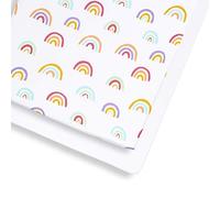 2 Pack Cot & Cot Bed Fitted Sheets 140 x 70cm - Rainbow Design - Light, Breathable & Luxurious Jersey Cotton Made To Last & Designed To Fit Cot & Cot Beds
