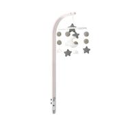 Snuz Mobile - Soft Baby Cot Mobile for SnuzPod and SnuzKot with Stars, Moon and Clouds Design - Rose White