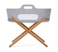 Snuz Baskit Moses Basket & Natural Stand - Light Grey