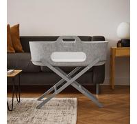 Snuz SnuzBaskit, Moses Basket with Mattress & Stand, Lightweight Bassinet Set for Newborn Babies aged Up To 6 Months, Stylish & Versatile Design for Home or Travel, Light Grey & Dove