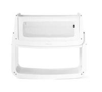 SnuzPod 5 Bedside Crib - White - Adjustable Height, Breathable Mesh Sides, Newborn Co-Sleeper, New