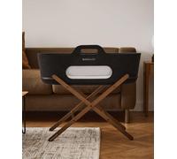 SnuzBaskit Moses Basket & Stand - Graphite/Walnut Graphite