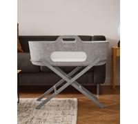 SnuzBaskit, Light Grey & Dove, Moses Basket & Stand