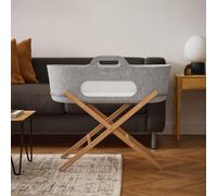 SnuzBaskit, Moses Basket with Mattress & Stand, Lightweight Bassinet Set for Newborn Babies aged Up To 6 Months, Stylish & Versatile Design for Home