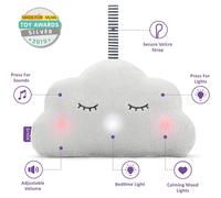 SnuzCloud 3-in-1 White Noise Machine for Baby Sleep Aid, Pink/White Noise, Soothing Lights, Portable Cot Crib Buddy (White Noise Machine)