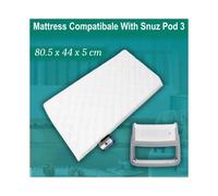 SNUZPOD 3 Bedside Crib Mattress - Breathable Foam Mattress Pad, 80 x 44 x 5 cm
