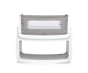 SnuzPod 4 Bedside Crib - Rocking Next to Me Crib with Lift off Bassinet, Lightweight Portable Baby Bed, Cot with Zip-Down Wall, 3D Breathable Mattress, 6 Height Settings and Comfort Incline Mode, Dusk