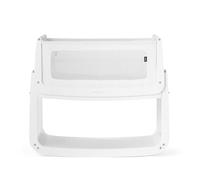 SnuzPod 5 Bedside Crib - Newborn Next to Me Crib with Zip Down Breathable Windows, Lift-Off Bassinet, Portable & Rocking Stand, 3-in-1 Baby Bed with Wheels & Mattress, White