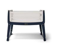 SnuzPod Studio Bedside Crib with Mattress - London Navy