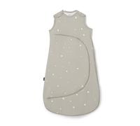 SnuzPouch Baby Sleeping Bag with Nappy Zip - For Easy Nappy Changes, Super Soft Cotton Sleeping Bags with Easy Fit Poppers, Meets British Safety Standard, Grey Star, 1 Tog 6-18M